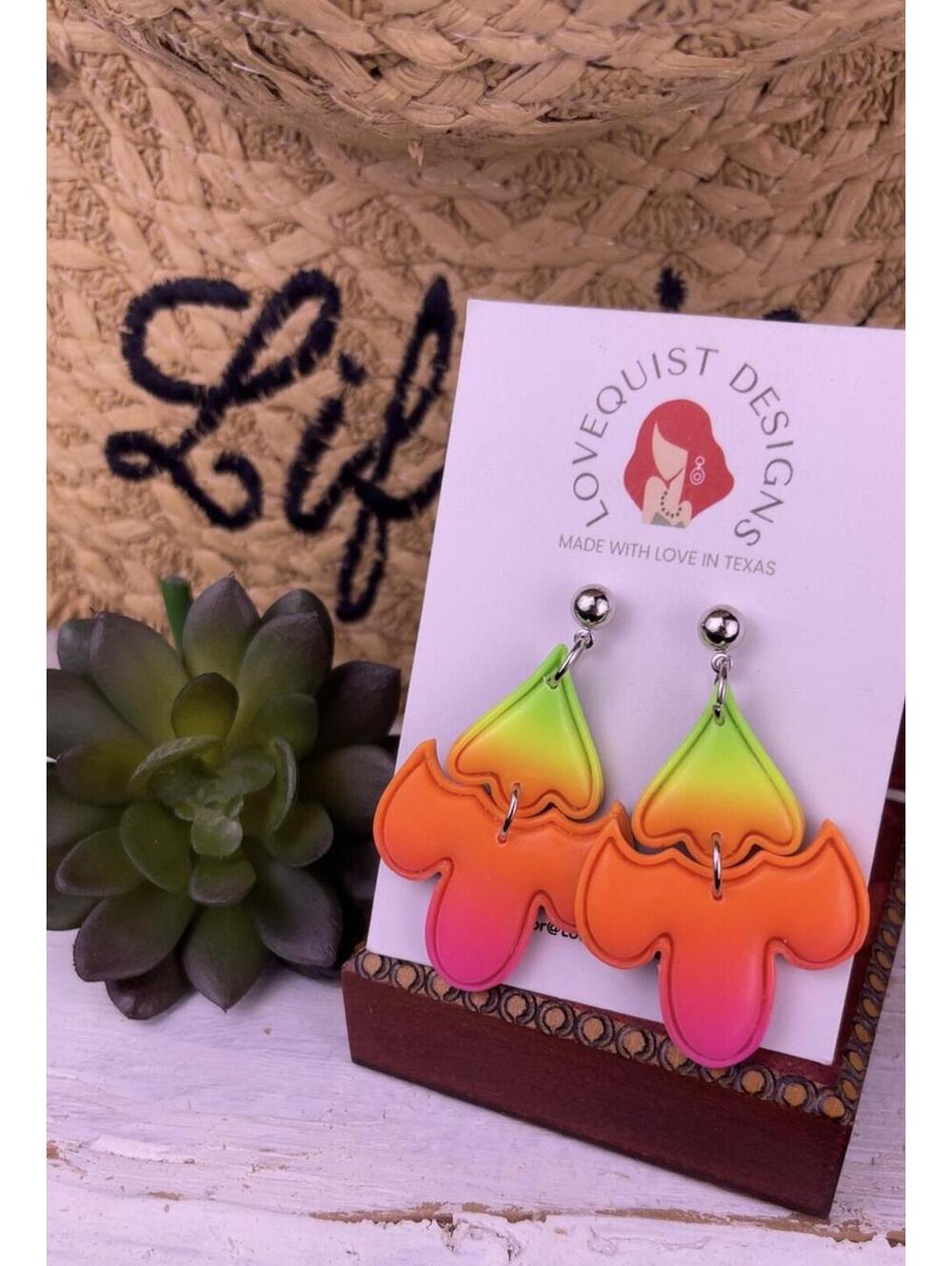 The Tyra Neon Dangle Earrings